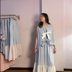 Falda Volante Azul