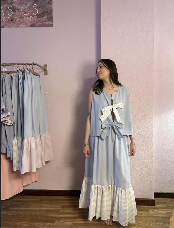 Falda Volante Azul